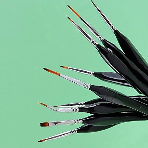 מברשת צבע שחור שמן צבע מברשת הגדרת צבעי מים גואש קו גואש עט בצורת מאוורר עט עפרון שחור מארז 15 מברשות