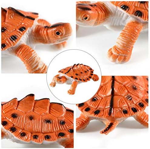 בממו 16 יחידות פלסטיק צבי מסיבת קישוטי קטן צבי ים צעצועי מיני מציאותי כמו בחיים פלסטיק צב צלמיות מזויף צבים אוקיינוס
