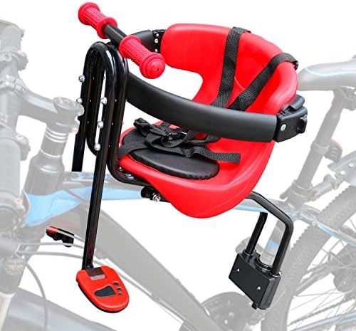 תינוק אופניים מושב-קדמי רכוב ילד אופני מושב עם מעקה, ילדים אופני מושב למבוגרים אופניים