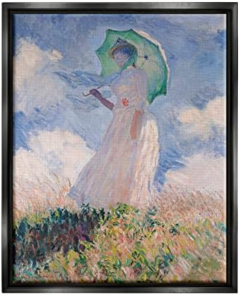 אשת תעשיות סטופל עם ציור קלאסי של Parasol Monet, עיצוב מאת קלוד מונה