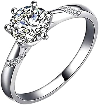 2023 נשים של יהלומי טבעת זירקון אירוסין חתונה טבעת שרף טבעות גודל 8