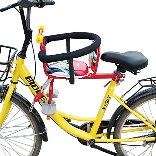מושב אופניים קדמי של Elsp Mount Child עם מעקה מגן ותמיכה בבטחה בגב, פירוק מהיר להפך מושב קדמי