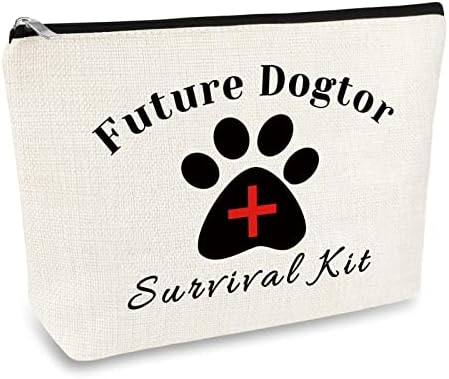 עתיד רופא מתנה איפור תיק וטרינר טק מתנה לנשים וטרינר מתנה קוסמטי תיק כלב רופא יום הולדת מתנת סיום וטרינר וטרינרית