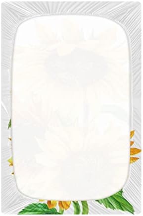 חמניות צהובה חמניות צהובה פרח חמניות הדפס פרח פרחוני גיליונות עריסה לבנים מצוידים סדין בסינט לבנים פעוטות תינוקות,