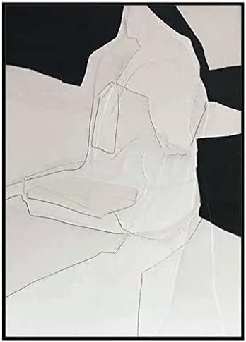 Lukeo יד צבוע ביד מופשטת שמן עלה עור על סל סל סל סלון ציור דקורטיבי זהוב ללא מסגרת