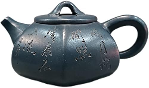 Lshacn yixing Zisha Clay Teapot Gongfu Tea Set Sutly Clay Tyecote משושה חרוט סיר ירוק בוץ gu