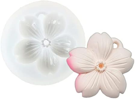 פרח סאקורה 3D סיליקון נרות עובש לסבון DIY שרף חימר טיח טיח בית מלאכה ביתי ג'לי