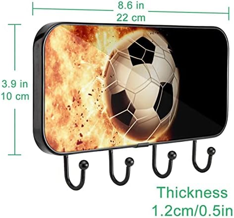 קול קולב מעיל Vioqxi, 3D eploding כדורגל לוהט כדורגל כדורגל כדור דבק עצמי דבק דקורטיבי לכניסה לחדר שינה ארון