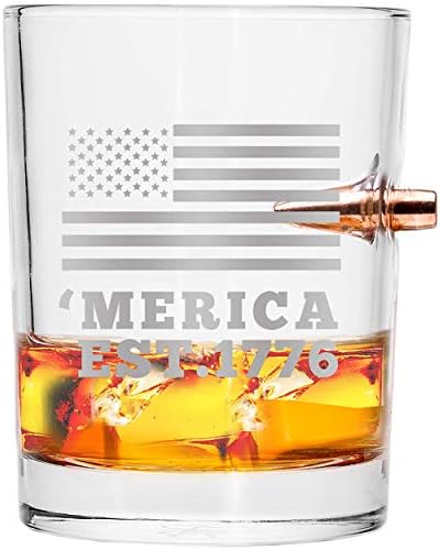 זריקת מזל - אמריקה אסט 1776 .308 קליבר תקוע בזכוכית / ארצות הברית חוקה / אמריקה ארהב פטריוטי