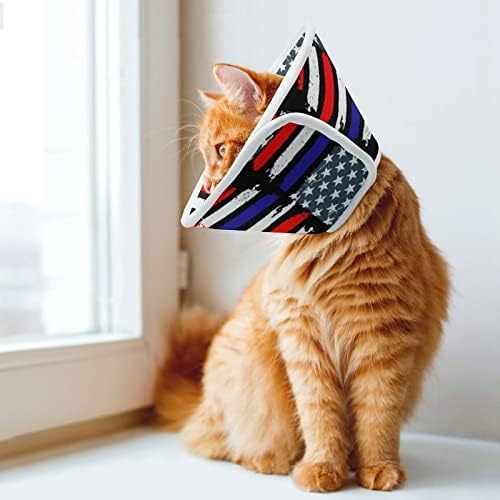 קרואטי אמריקאי דגל כלב קונוס צווארון מתכוונן לחיות מחמד התאוששות צווארון מגן צווארון לכלבים חתולים
