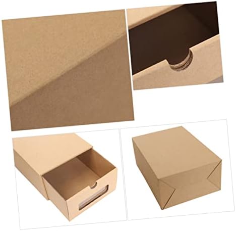 Upkoch 6 pcs קופסאות נעליים קופסת קופסת אחסון מגירות אחסון מגירות מפלסטיק מארגן פלסטיק ברורים פחי נעליים בסגנון