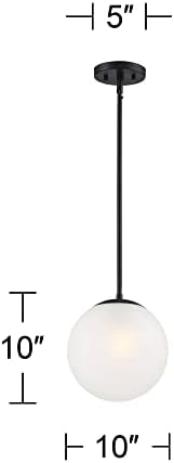 360 תאורת סיאנה שחור מיני תליון תאורה קבועה 10 רחב מודרני כדור חלבית גלוב זכוכית צל עבור אוכל