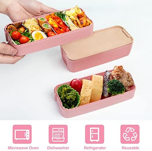 קורלון 30 יחידות ערכת קופסא ארוחת צהריים למבוגרים קופסא בנטו, קופסא ארוחת צהריים בנטו לילדים תא יפני