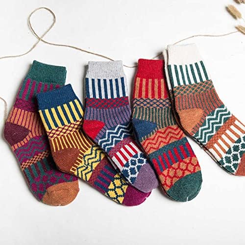 5 זוגות גרביים סתיו נשים וחורף מעבה אמצע חבית גרביים לנשים ללא גרבי מופע