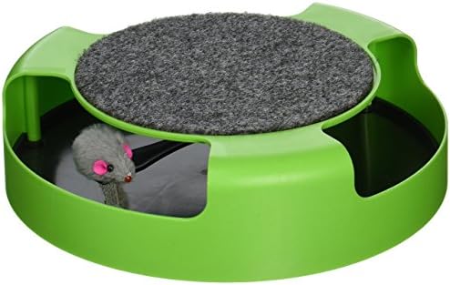 KOLE KI-OC992 CAT STRACK PAD צעצוע מסתובב עם עכבר, גודל אחד