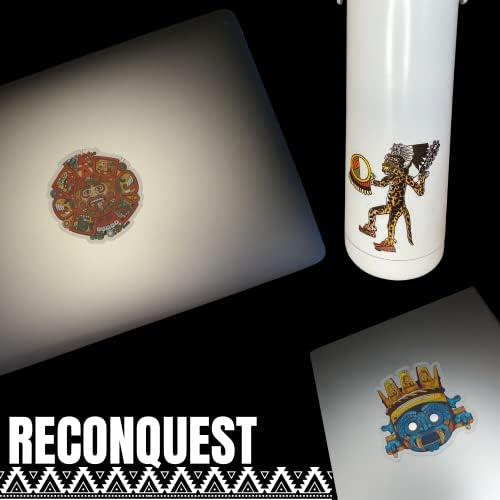 RecoNquest מדבקות אצטק מגניבות לוחם יגואר מגניב מדבקות אצטק לוח שנה ויניל אינדיאני עיצוב אמריקאי