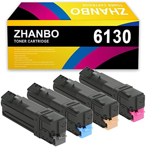 Zhanbo 106R01281 106R01278 106R01279 106R01280 החלפת מחסנית טונר מיוצרת מחדש עבור Xerox Phaser 6130 6130N