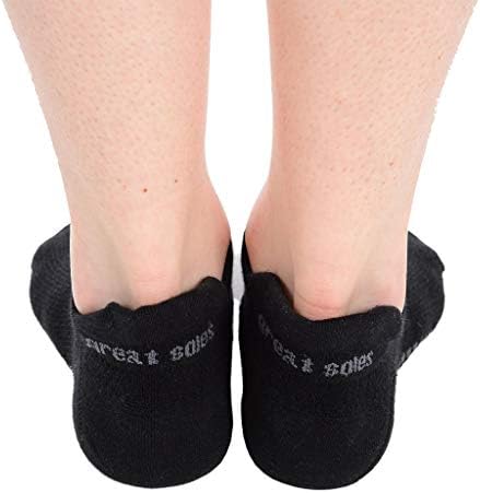 סוליות נהדרות Ombre, Sport ו- Slining Print גרביים שאינן החלקה לנשים - גרבי יוגה ללא אחיזה לא אחיזה לפילאטיס, Barre,