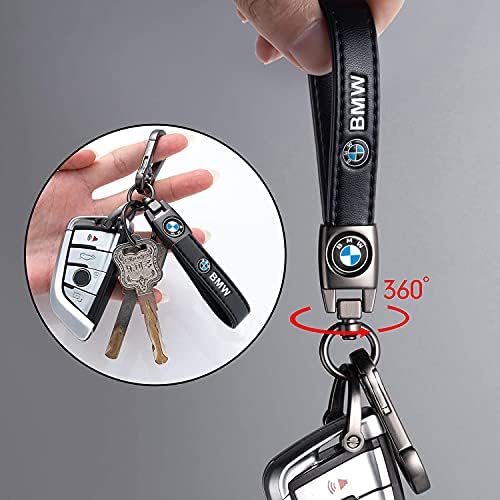 שינהונגטו מחזיק מפתחות של מכונית עור מקורית ל- BMW M 1 3 5 6 סדרה X1 X3 X5 X6 Z4 X6 X8 טבעת שרשרת מפתח לגברים ולוואן,