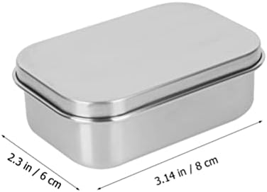 גנזונו קופסת מתכת קופסת פח 4 יחידות ריק מארז אלומיניום קופסת סבון קופסת מתכת קטנה פח עם מכסה מכולות