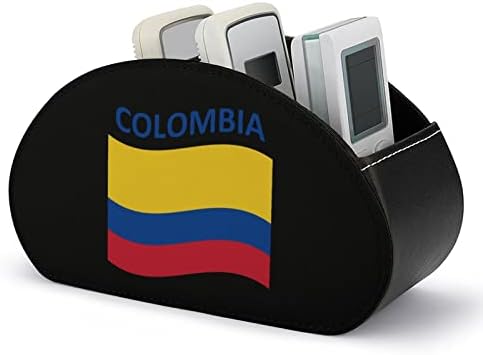 דגל של הדפסת קולומביה טלוויזיה מארגן מרחוק מחזיקי בקרת קופסאות עור PU 5 תאים מיכל אחסון