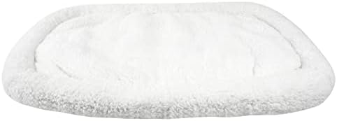 ארוך עשיר HCT ERE-001 SUPER SHITE SHERPA ארגז כרית כלב ומיטת חיות מחמד, לבן, באמצעות טקסטיל HappyCare, 28.5 x 18