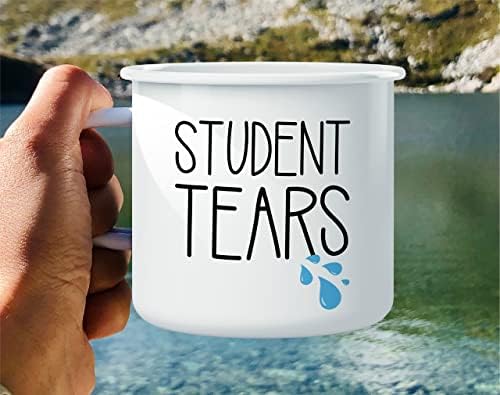תלמיד דמעות מורה 16 עוז אמייל נירוסטה מתכת קמפינג מדורה קפה ספל - מצחיק סרקסטי השראה יום הולדת