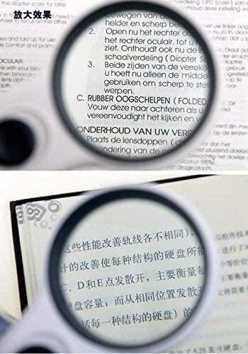 הואנג-שינג-מגדלת משקפיים כף יד תאורת זכוכית מגדלת 3 פעמים זכוכית מגדלת קריאת תכשיטי זיהוי