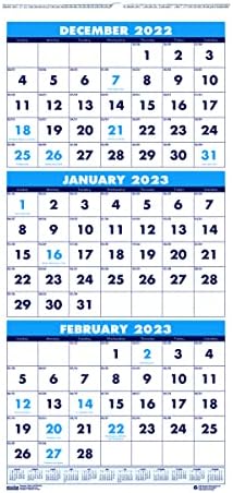 בית דוליטל 2023 לוח השנה הקיר, אופקי בן שלושה חודשים, 17X8 אינץ ', דצמבר - ינואר