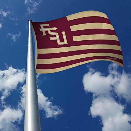 RICO Industries NCAA פלורידה סמינולס סמינולים דגל 3 'X 5' כוכבים ופסים דגל באנר - עיצוב מקורה או חיצוני