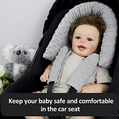 יושב ראש יושב יושב יושב, תמיכה בראש התינוקות עם כיסויי רצועה לבנות בנים, תוספת מושב לרכב לתינוקות, משענת