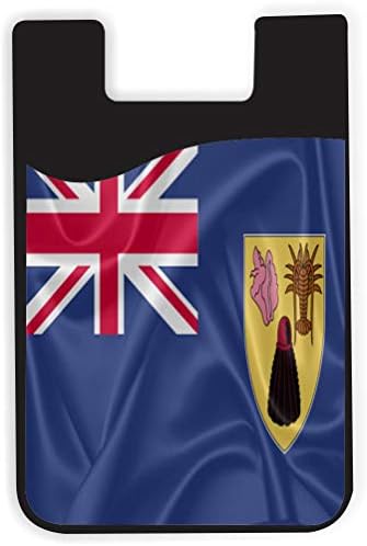 עיצוב דגל טורקים ואיי קיקוס - סיליקון 3M דבק כרטיסי אשראי נרקי ארנק למארז טלפון לאייפון/גלקסי אנדרואיד