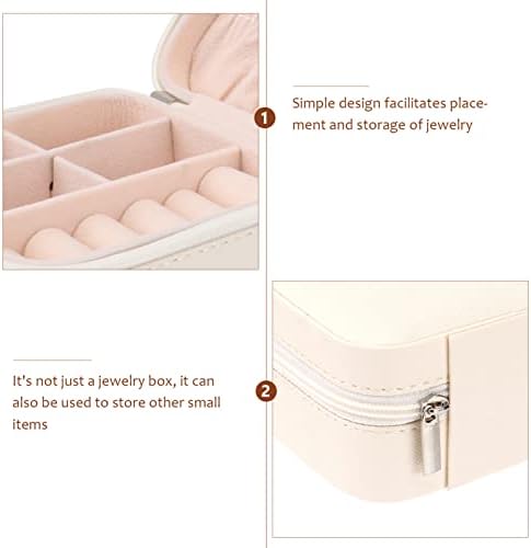 Zerodeko 1 pc תיק תכשיטים נייד קופסת תכשיטי עור עדינה מארגן מוצרי טיפוח לנשים לבנות לבנות
