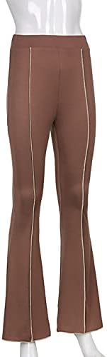 סאמרס וינטג 'מכנסי רגל ישר נשים מוצקות ארוכות כיס מכנסיים נושמים