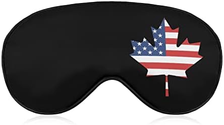 דגל אמריקאי דגל קנדי ​​מסכת עיניים שינה מכסה עין חוסמת אורות כיסוי עיניים עם רצועה מתכווננת לנסיעות