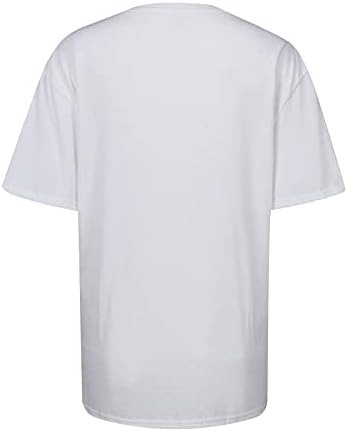 נשים עוף מודפסות חולצות שרוול קצר 2023 צוות קיץ צוואר מכתב חולצה גרפי סוודר מזדמן חולצות טיז רופפות חולצות