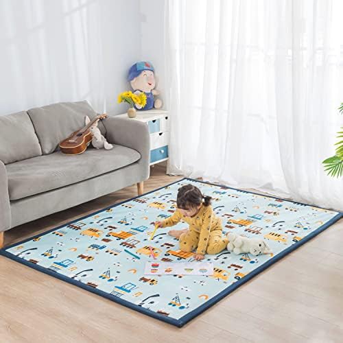 מחצלת משחק קצף תינוקת לתינוק - 1 שטיח שטח עבה, מחצלת זחילה רכה לילדים, שטיח משתלת עם דפוס מצויר,
