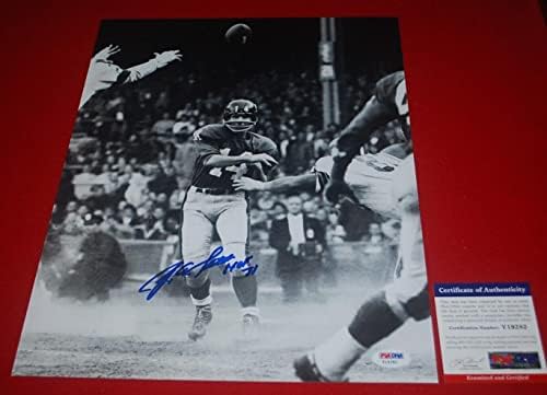 YA Tittle ניו יורק ענקים חתמו 11x14 Photo PSA/DNA COA Y19282 - תמונות NFL עם חתימה