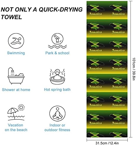 מפל דגלי ג'מייקה מגבות יבשות מהירות מטליות כביסה סופגות מאוד מטליות פנים פנים מגבות יד למלון ספא אמבטיה