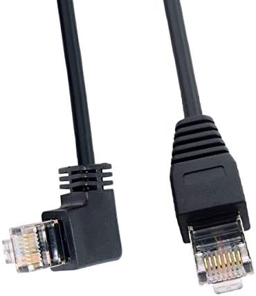 Jser זווית 8P8C STP CAT6 LAN Ethernet Network Patch כבל 90 מעלות לכבל ישר 50 סמ
