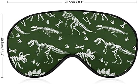 שלד דינוזאור מצחיק כיסוי עין שינה רכה מכסה עיוורון ישן בלוקים מושלמים אור עם רצועה מתכווננת