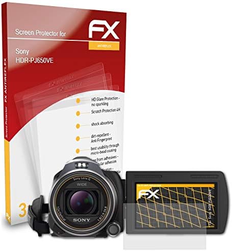 מגן מסך Atfolix התואם לסרט הגנת המסך של Sony HDR-PJ650VE, סרט מגן FX אנטי-רפלקטיבי וסופג זעזועים