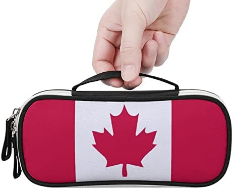 דגל קנדה דגל עור עט עט עיפרון מארגן איפור נייד נשיאה תיק אחסון תיקים