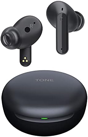 טון LG בחינם True Wireless Bluetooth אוזניות FP5 - ביטול רעש פעיל, שחור