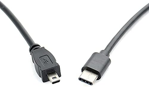 USB Type-C 3.1 זכר עד מיני 8 סיכה כבל USB 2.0 OTG זכר למצלמה, קרא וידאו ותמונות בכרטיס ה- SD בתוך המצלמה