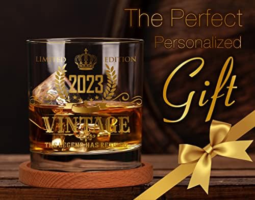 Kies® Gift Gold 2023 מתנות פרישה לוויסקי זכוכית לנשים מתנות בורבון לגברים קישוטי פרישה שמחה מתנות וינטג