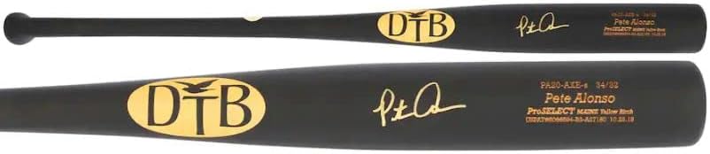 Pete Alonso New York Mets חתימה על חתימה על דגם AX AX BAGE BAT - קנאים מאומתים