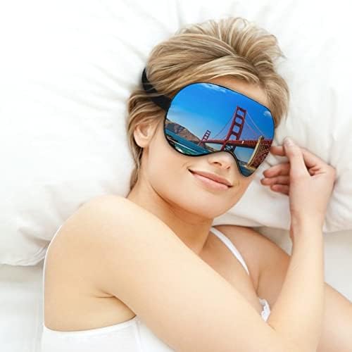 גשר שער הזהב של סן פרנסיסקו גשר ישן מסכת עיניים עיוורון גוון עיניים חמוד כיסוי לילה מצחיק עם רצועה מתכווננת לנשים