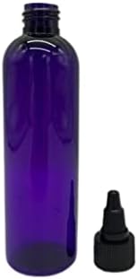 4 עוז בקבוקי פלסטיק סגולים של קוסמו -12 אריזות בקבוק ריק למילוי חוזר-שמנים אתריים - ארומתרפיה / כובע טוויסט