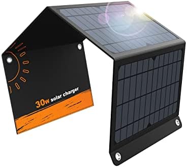 מטען סולארי 30 וולט פאנל סולארי 3.0 יו אס בי ויציאות 1 יו אס בי לפאנל מתקפל יש שיעור המרה גבוה מטען טלפון סולארי